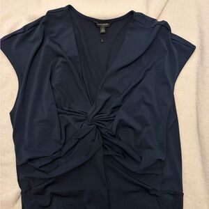 Banana Republic Deep Blue Twist Front Blouse